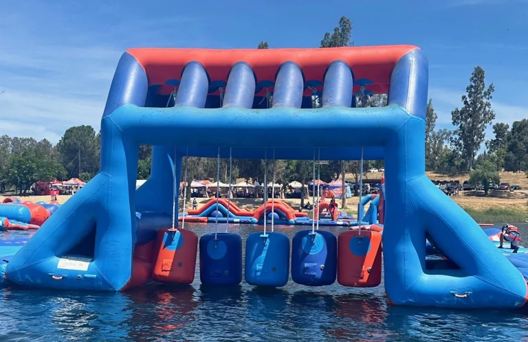 Stump at Splash-n-Dash inflatable aqua park