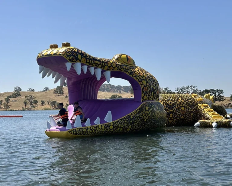 Ali T. Gator at Splash-n-Dash inflatable aqua park