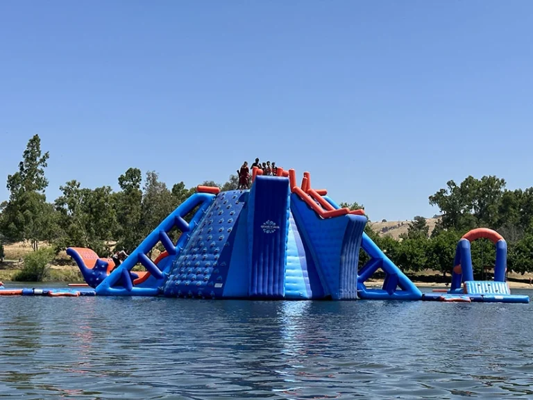 All in one tower at Splash-n-Dash inflatable aqua park