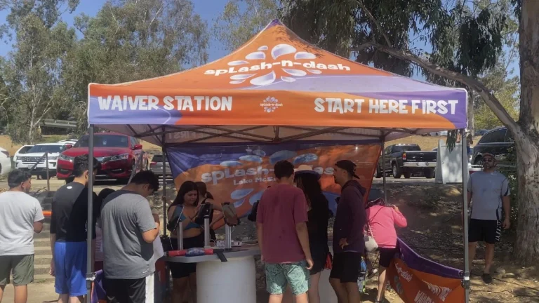 Waiver Station at Splash-n-Dash Inflatable Water Park